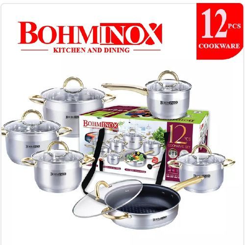12 Pieces Stainless Steel Nonstick Cookware Set